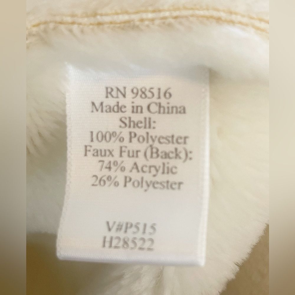 Vintage Coldwater Creek Aspen resort ski Apres cozy cream jacket with hood L - Picture 9 of 11